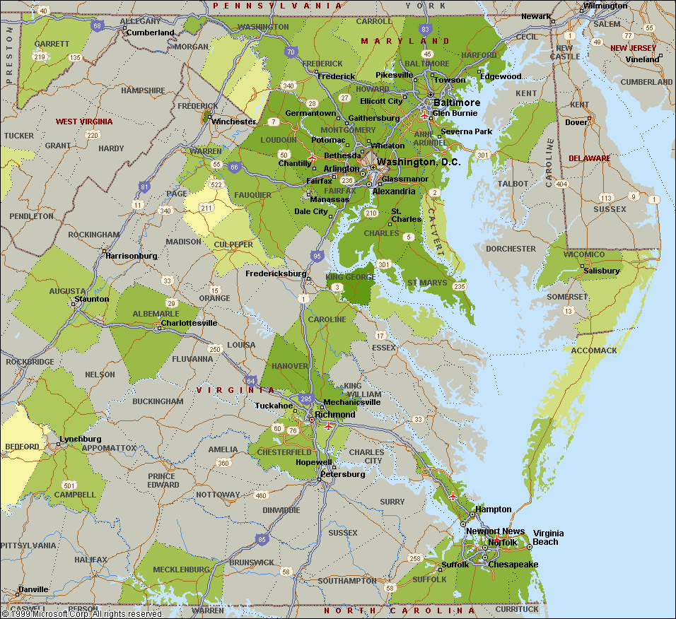 MD & Eastern VA Revenue by County